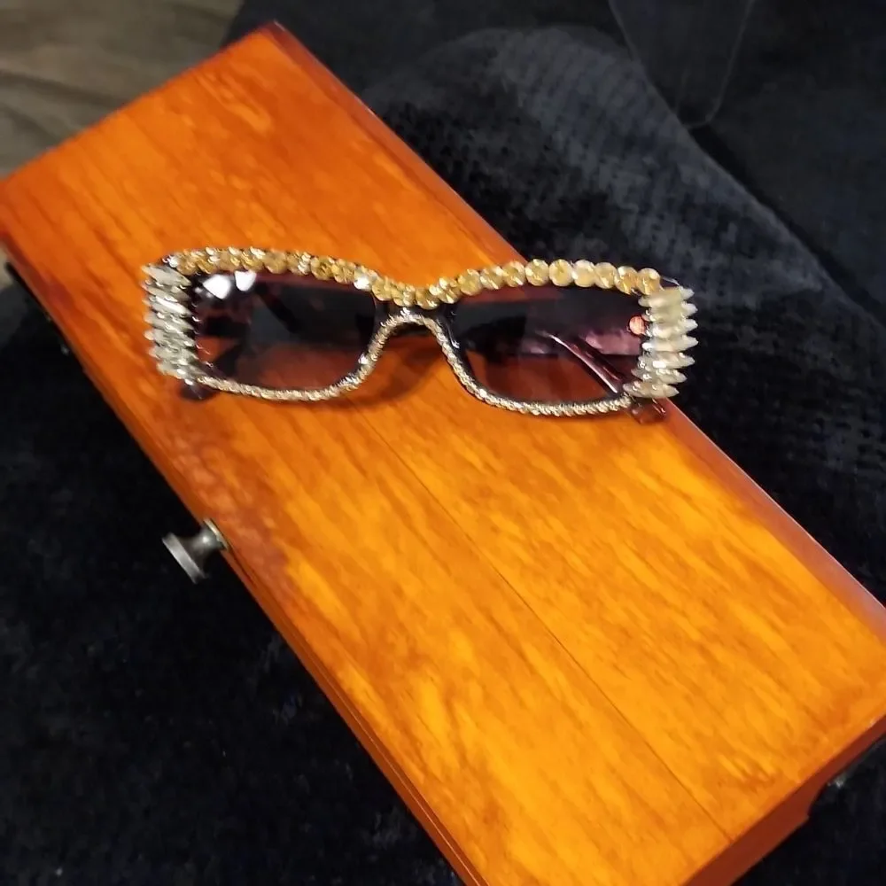 Doll's‎ Kill Rhinestone Studded Sunglasses